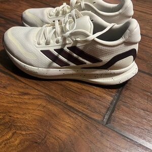 adidas White and Maroon Athletic Shoes